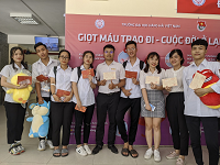 Cán bộ và sinh viên Viện ĐTQT tham gia Ngày hội Hiến máu tình nguyện 2020 